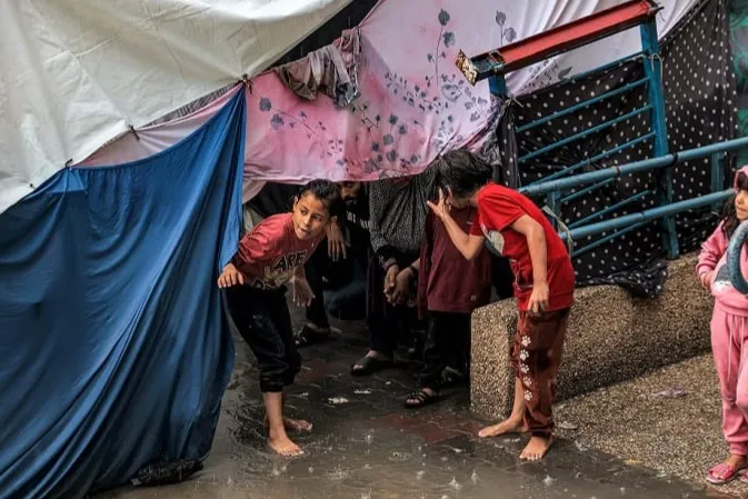 شتا غزة .. سلام ودفا